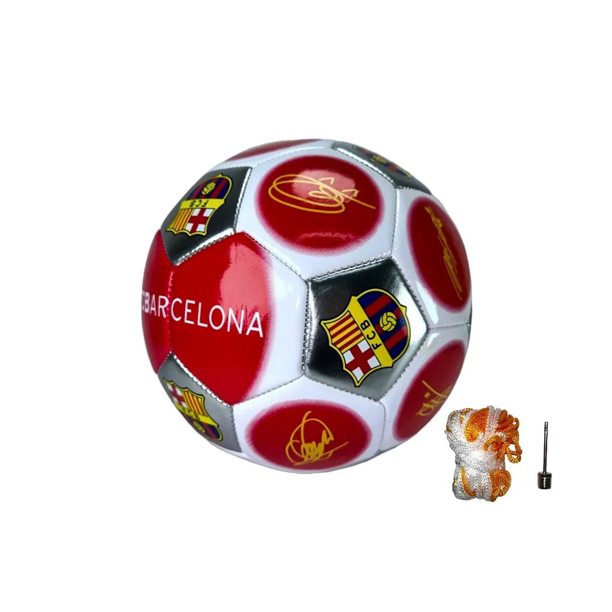 GENERAL - Balón De Futbol Barcelona Nº5 Cosido Con Malla Y Aguja