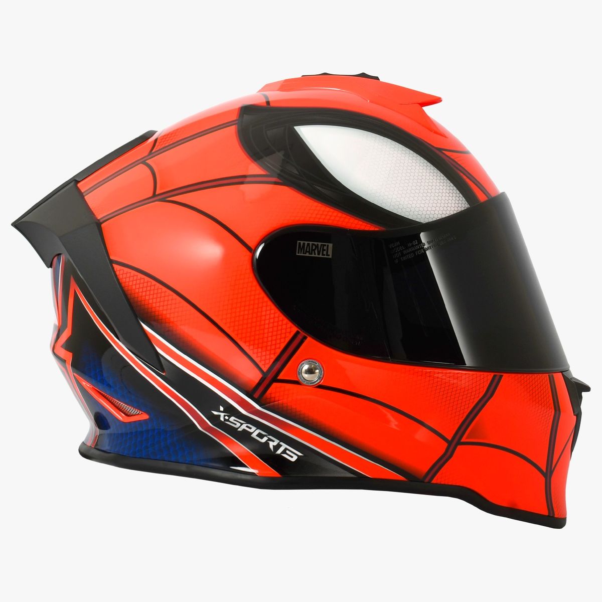X SPORTS - CASCO X SPORTS V151 ECE2206 MARVEL SPIDERMAN ROJO BRIL TLL L