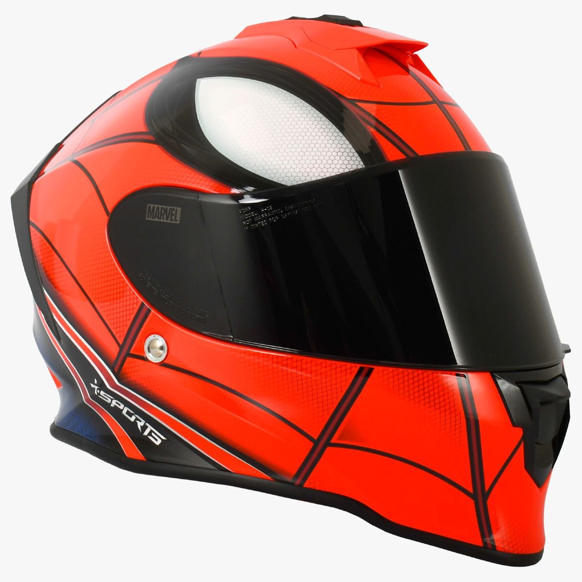 X SPORTS - CASCO X SPORTS V151 ECE2206 MARVEL SPIDERMAN ROJO BRIL TLL L