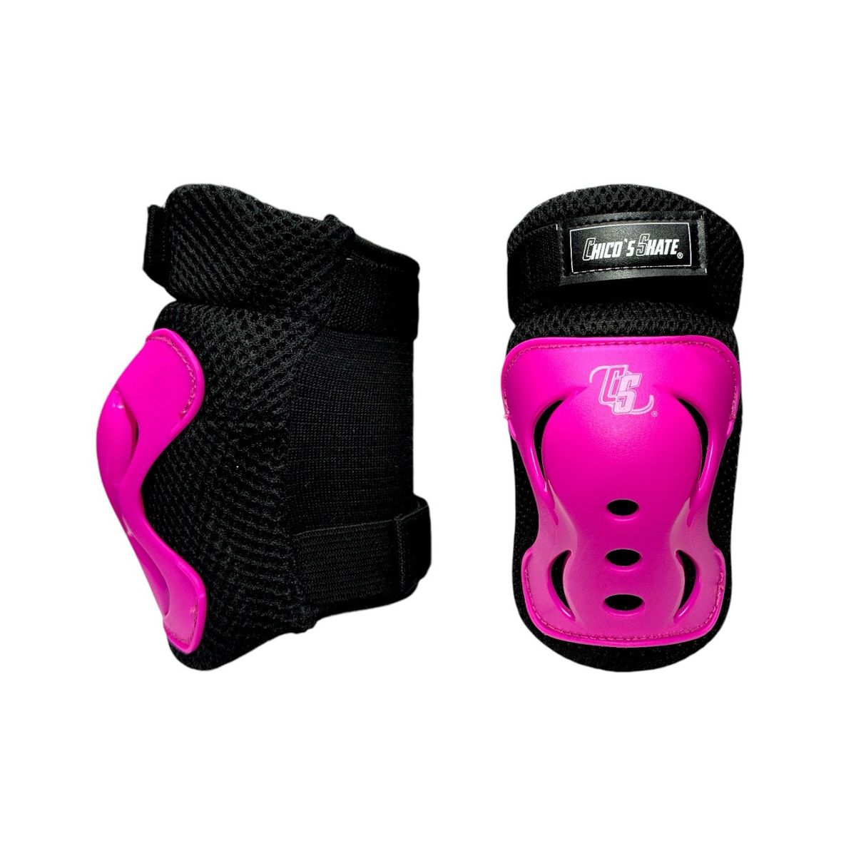CHICOS - Protecciones Patinaje Rodilleras Coderas Y Guantes Fucsias M
