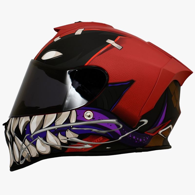 X SPORTS - CASCO X SPORTS V151 ECE2206 MARVEL DEADPOOL ROJO MATE TLL L