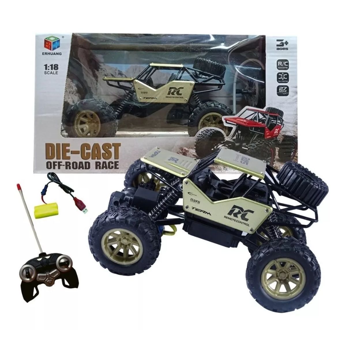 GENERICO - Carro Control Remoto Todo Terreno Con Amortiguadores