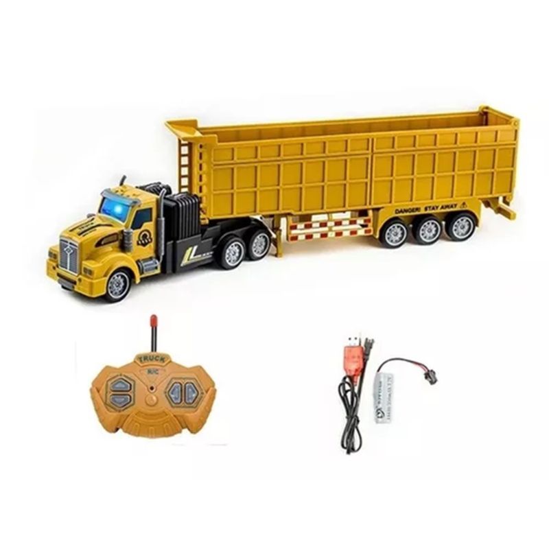 GENERICO - Tractomula trailer con control remoto recargable juguete