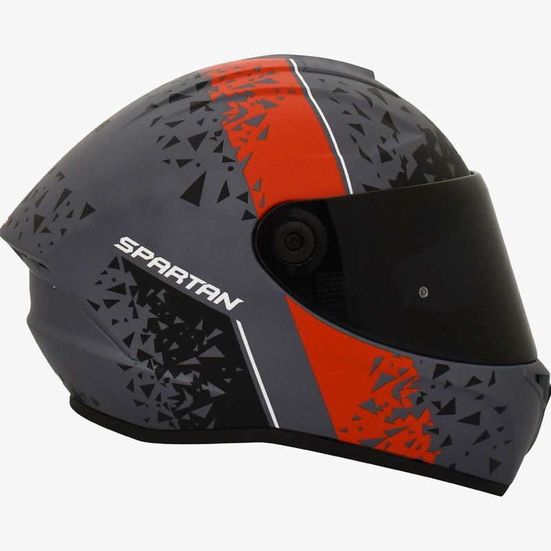 SPARTAN - CASCO MOTO SPARTAN DRAKEN BROKEN ROJO MATE TALLA S