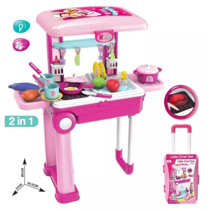 GENERICO - MALETA TRANSFORMABLE EN COCINA PORTATIL INFANTIL