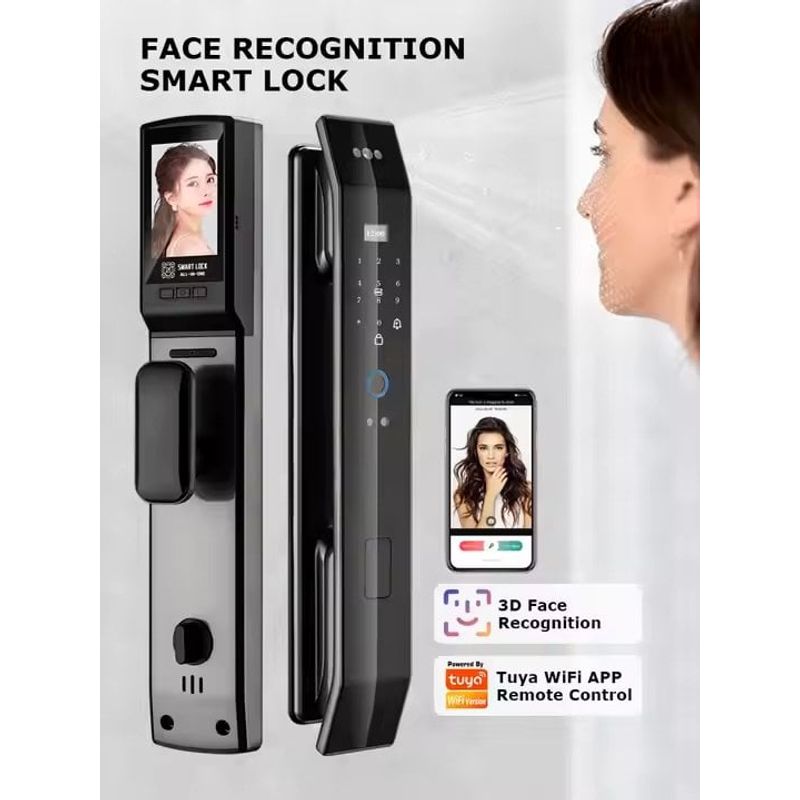 GENERICO - CERRADURA MODO APERTURA RECONOCIMIENTO FACIAL 3D + APP TUYA
