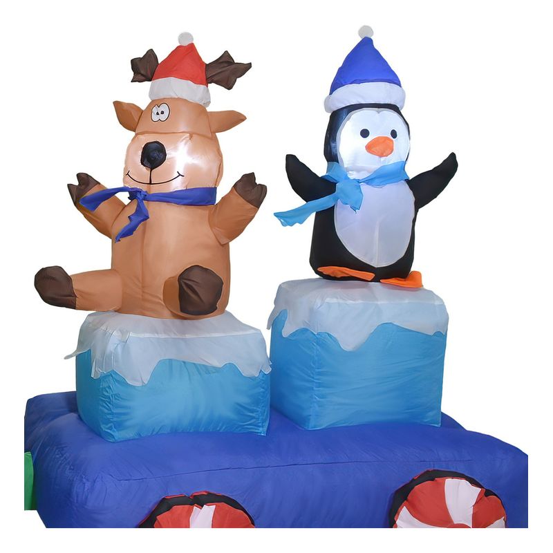 RACK PACK - Inflable Navidad Tren Navideño 22m Exterior Luz Led