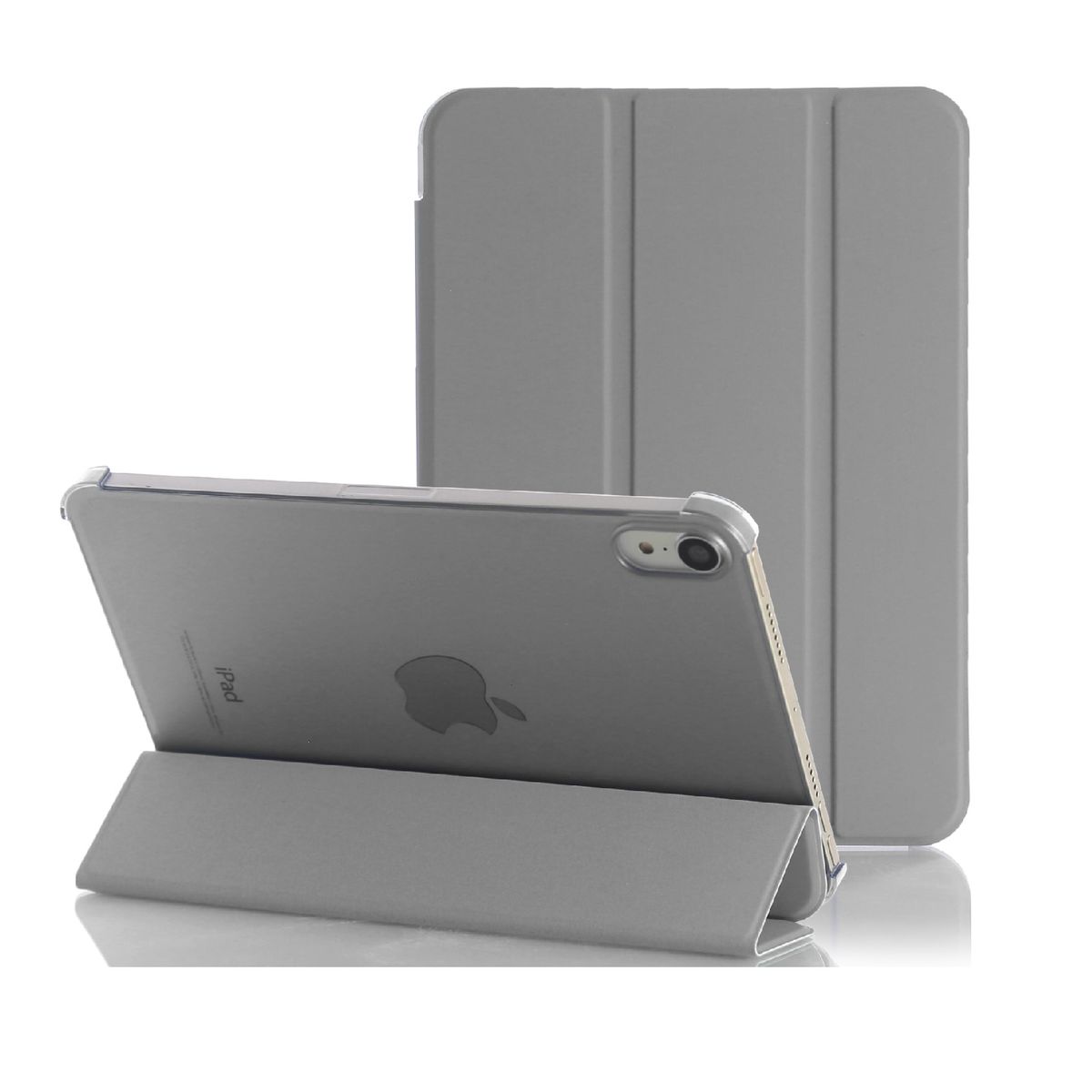 GENERICO - Estuche Protector Magnetico Tipo Smart Case Para Ipad Mini 6 y Ipad Mini 7 (A17 Pro) - Gris