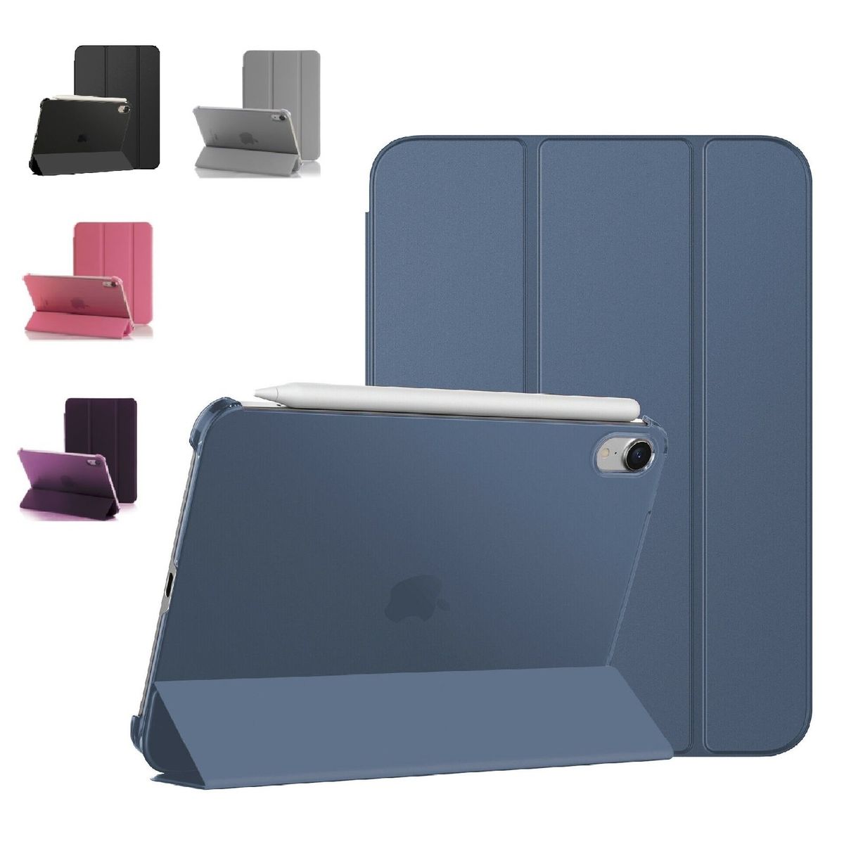 GENERICO - Estuche Protector Magnetico Tipo Smart Case Para Ipad Mini 6 y Ipad Mini 7 (A17 Pro) - Gris