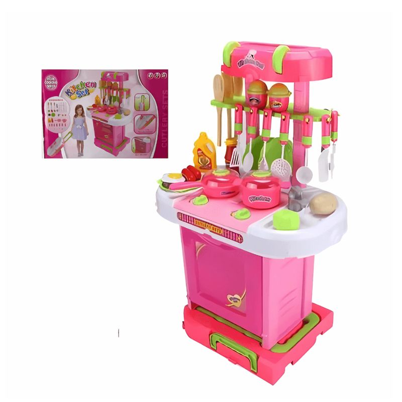 GENERICO - Set De Cocina 3 En 1 Con Efecto De Luz Y Sonido LY638