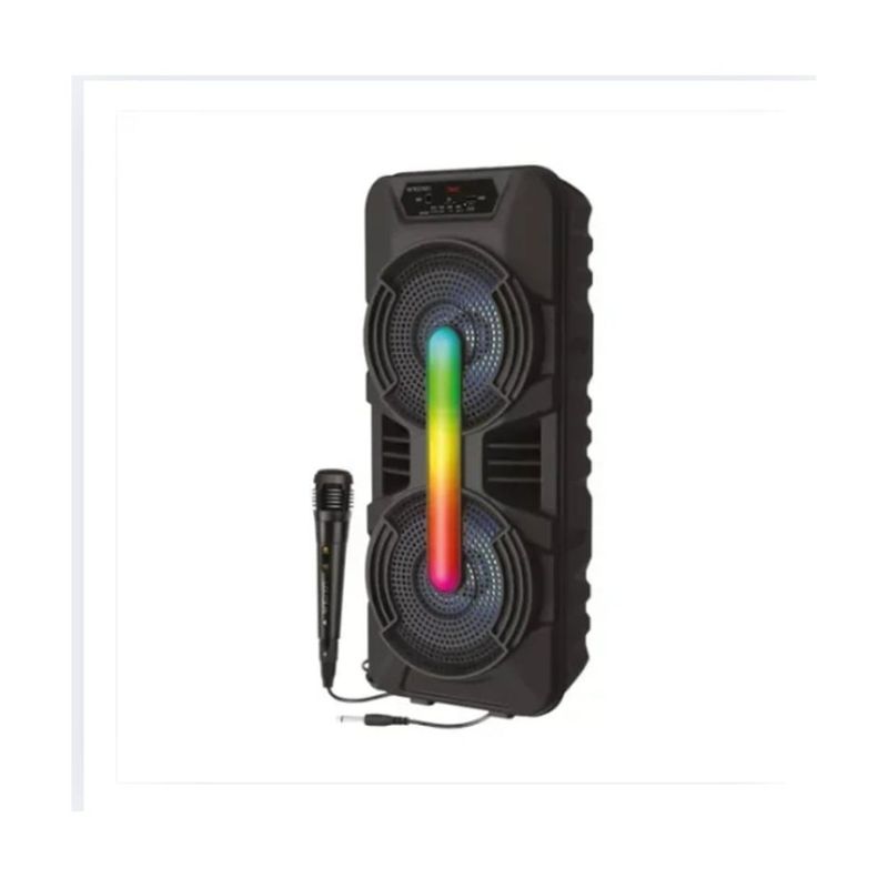GENERICO - Parlante Portátil 8 Pulgadas Bluetooth Luces Radio Karaoke