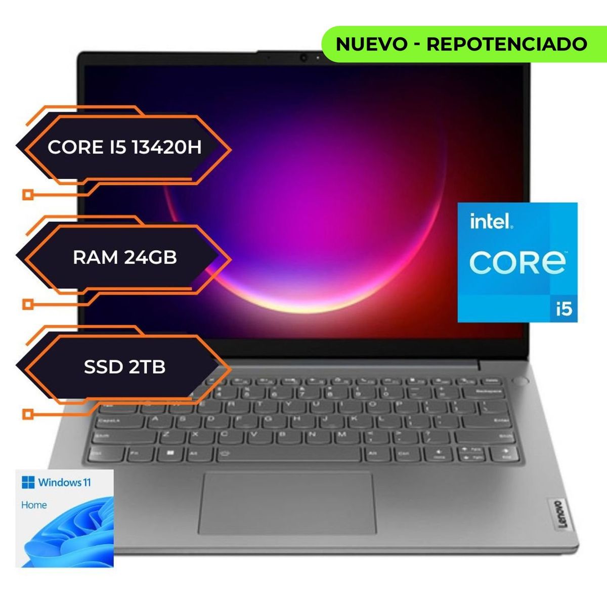 LENOVO - PORTÁTIL LENOVO V14 GEN 4 IRU INTEL CORE I5 13420H RAM 24GB DISCO 2TB WIN 11 HOME