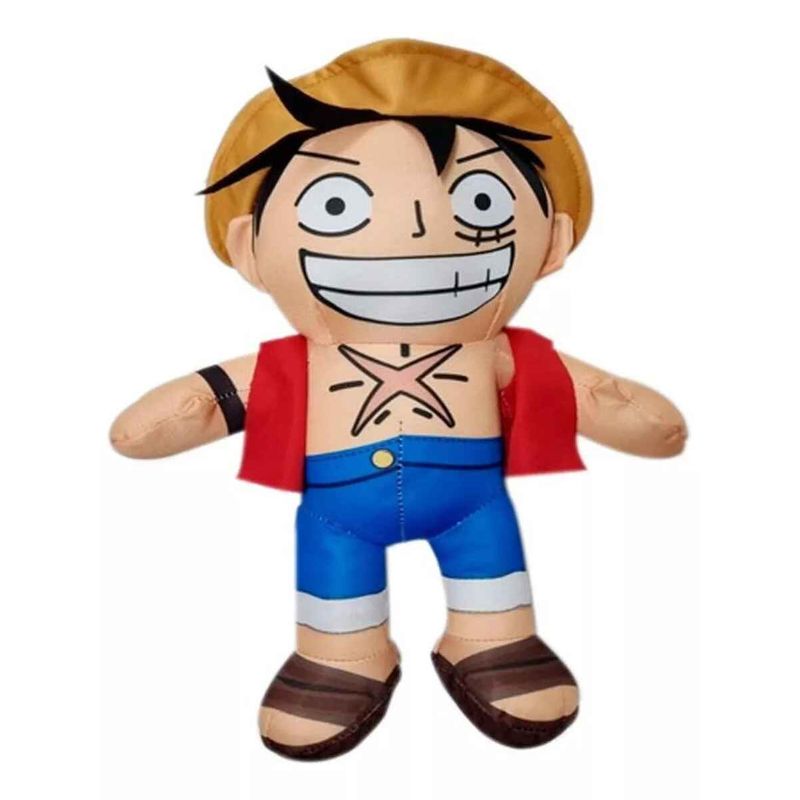 GENERICO - Peluche Monkey D Luffy 35cm One Piece Muñeco Bordado