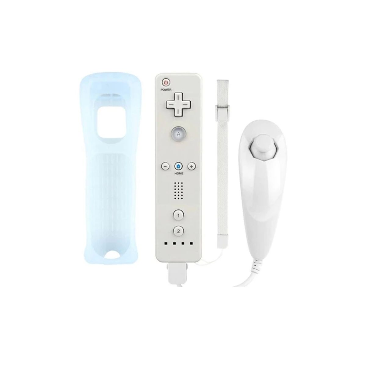GENERICO - Mando A Distancia 2 en 1 Para Nintendo Wii Nunchuck.