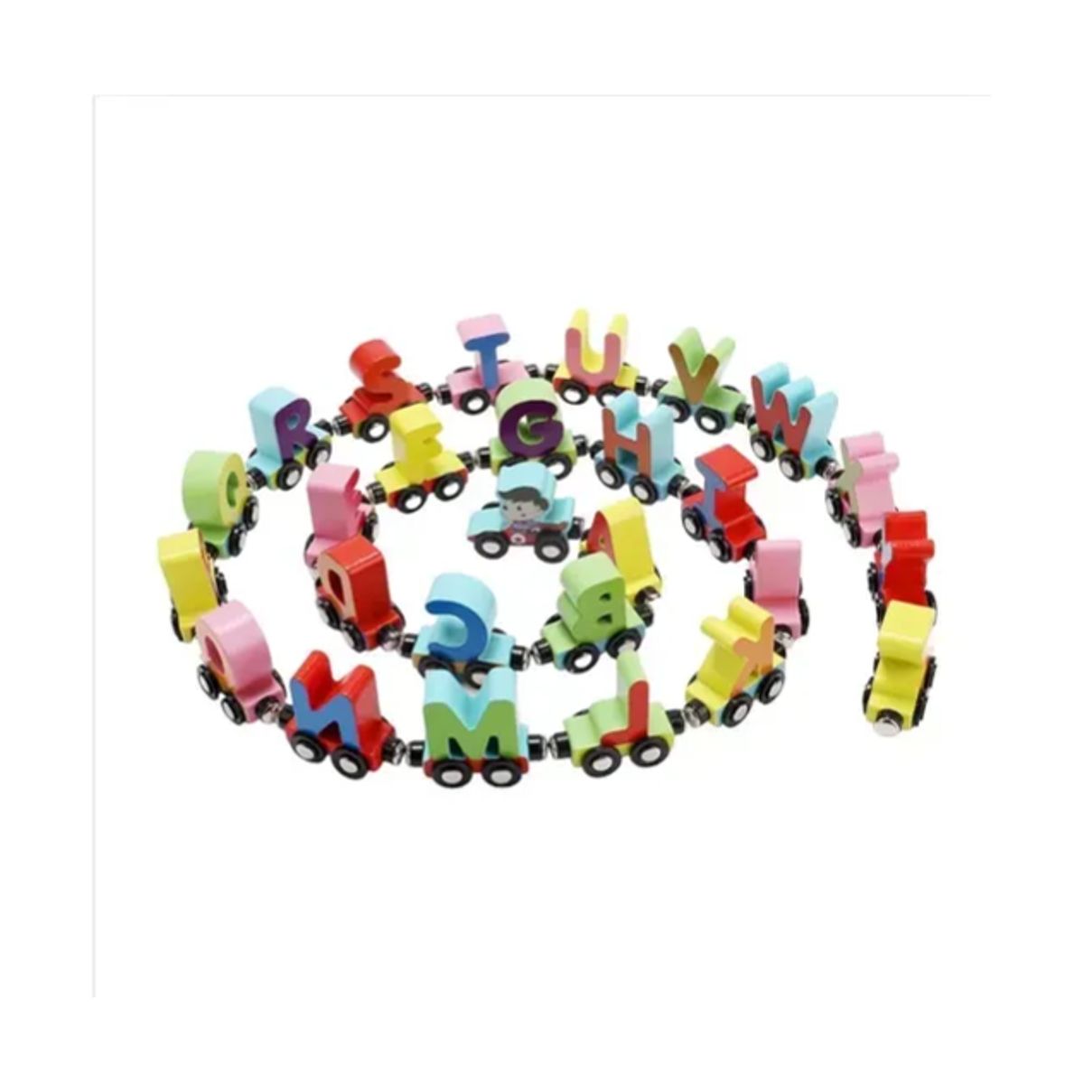 GENERICO - Juguete Tren Abecedario Magnético DeMadera MWZ-3119 FullGan