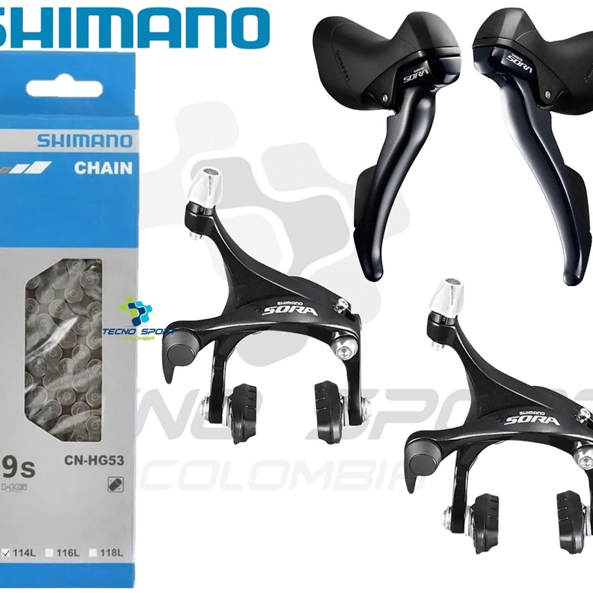 SHIMANO - Grupo Shimano Sora 9 Velocidades Kit Bicicleta Ruta