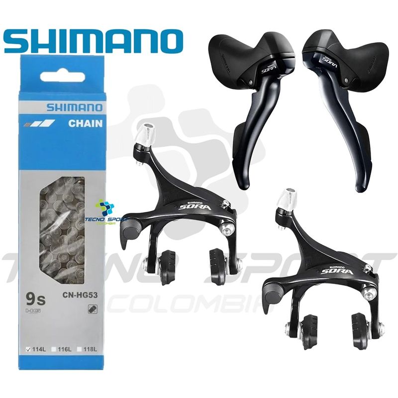 SHIMANO - Grupo Shimano Sora 9 Velocidades Kit Bicicleta Ruta