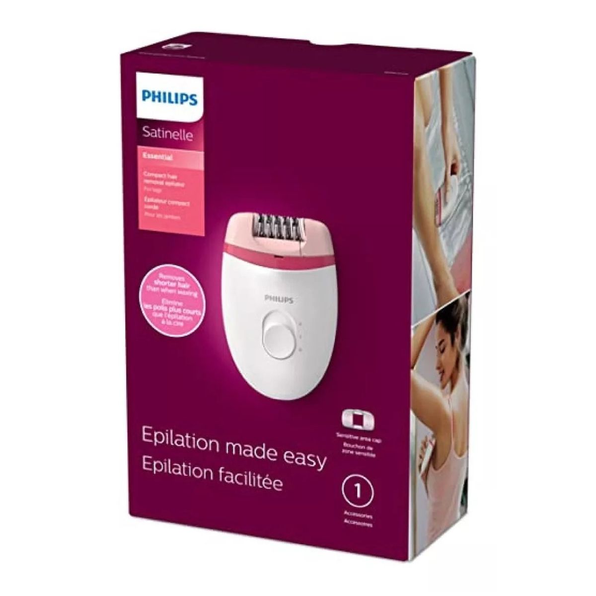 PHILIPS - Depiladora Eléctrica Philips Satinelle Essential