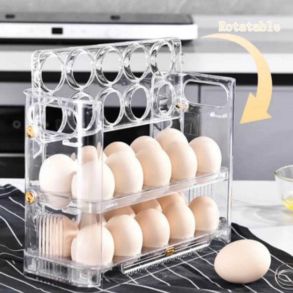 GENERICO - Caja De Almacenamiento Organizadora Para Huevos 30 Puesto