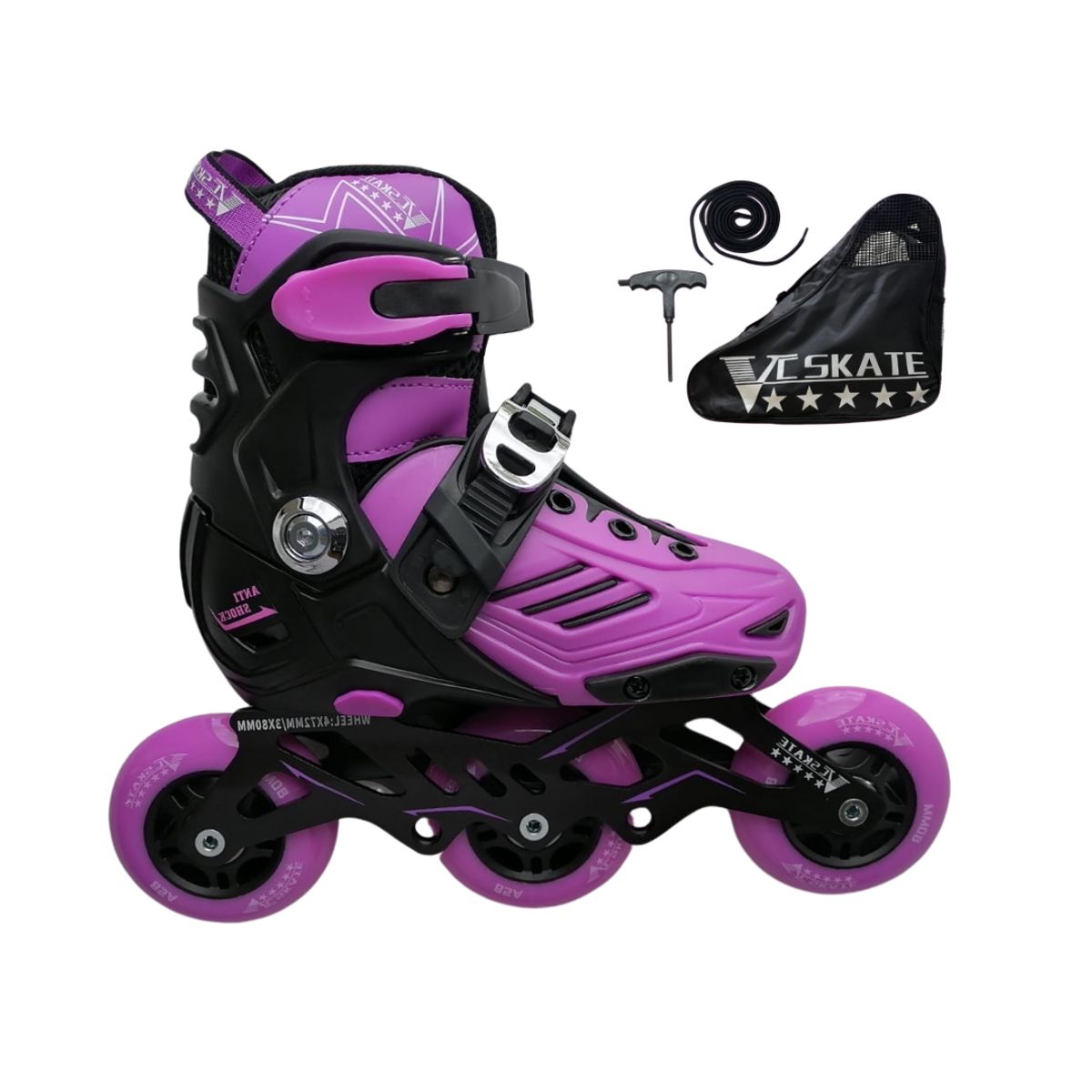 GENERICO - PATINES EN LINEA SEMIPROFESIONALES VC SKATE 5 ESTRELLAS XS