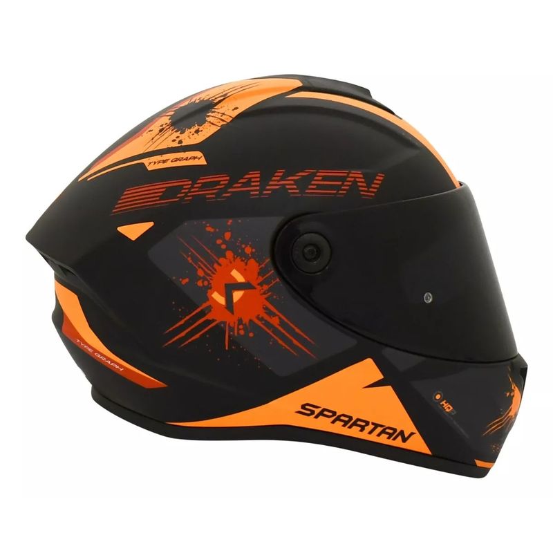 SPARTAN - CASCO MOTO SPARTAN DRAKEN CERTIFICADO TYPE NEGRO MATE TALL S