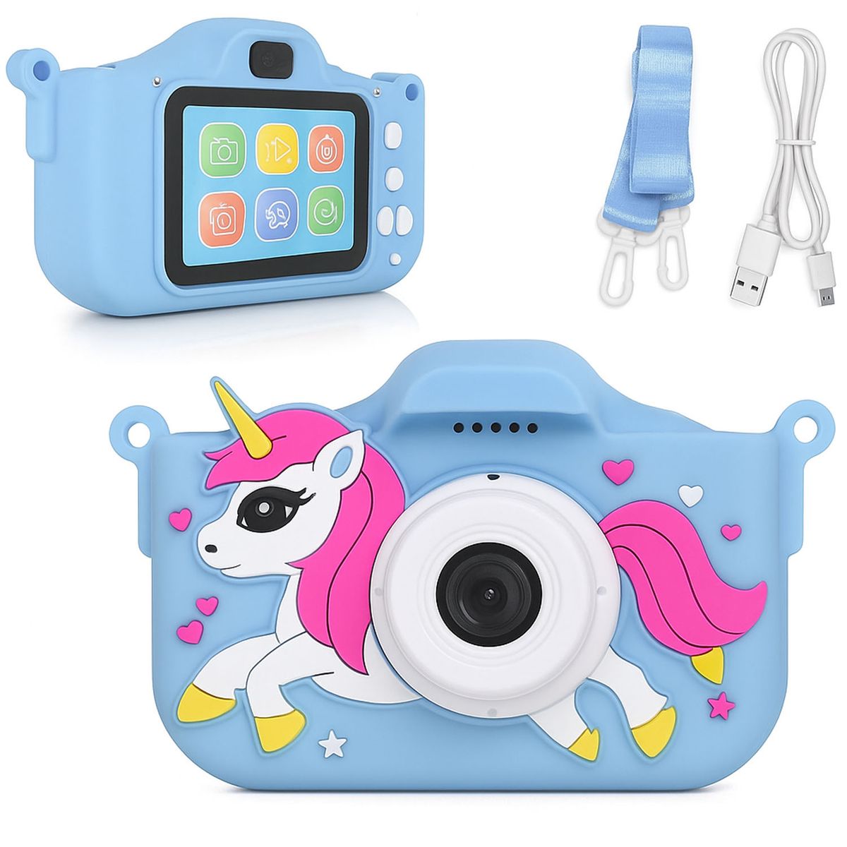 ONE PIXEL - Cámara Digital Para Niños Full Hd 1080p Fotografía Azul