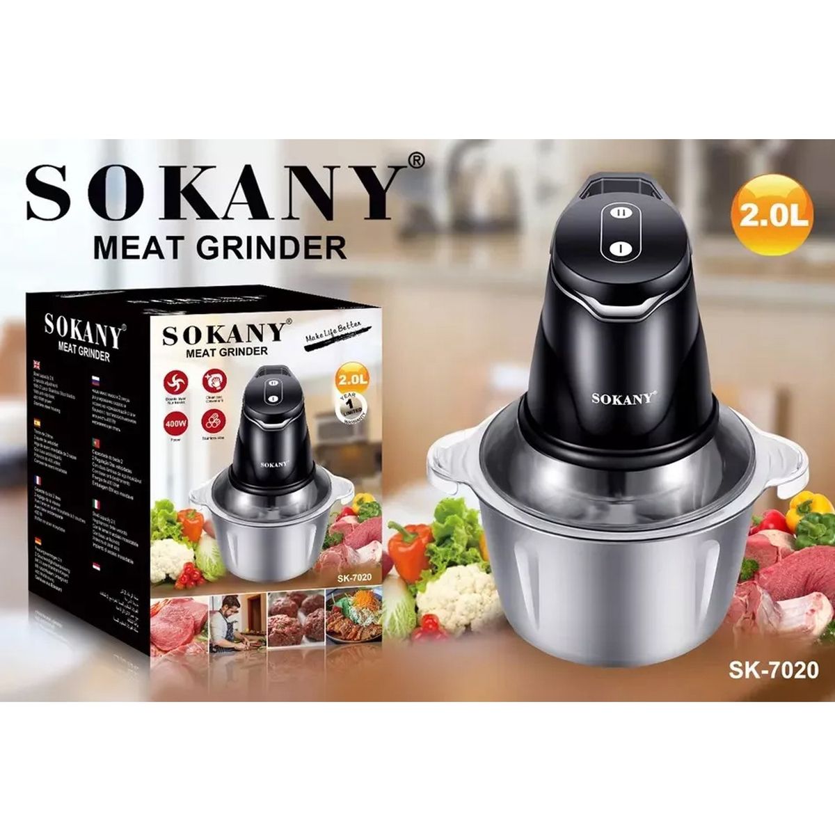 ONE PIXEL - Picadora Procesador De Alimentos Maquina Cocina ONE PIXEL