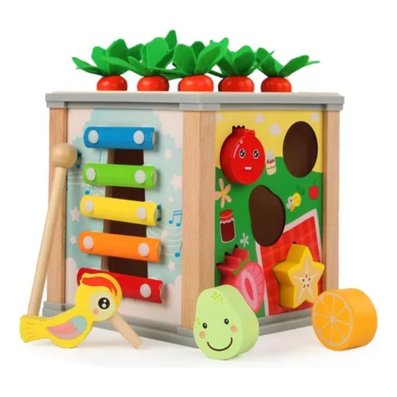 GENERICO - Cubo Montessori Madera Juegos Interactivos Bebés