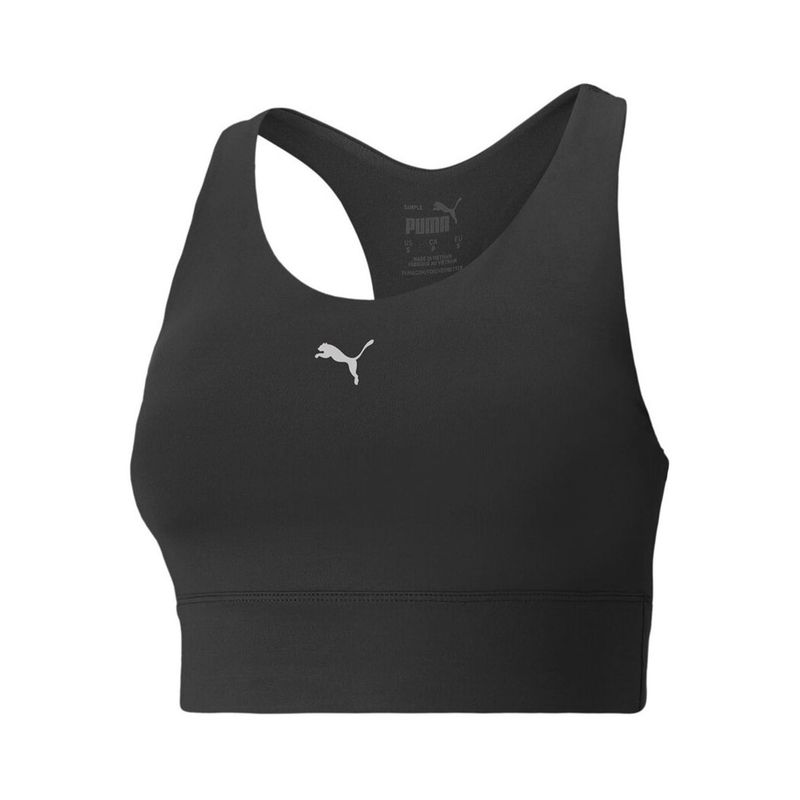 PUMA - Top Bra Marca Puma Original Mid Impact All Long Negro Mujer