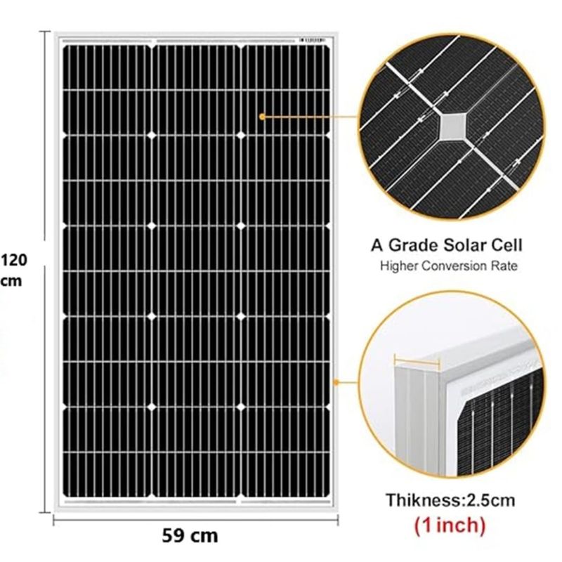 GENERICO - Panel Solar 100W Monocristalino