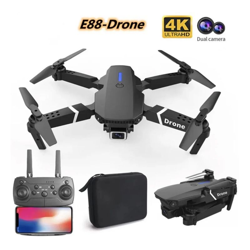 GENERICO - DRONE E88 PRO MAX - DOBLE CÁMARA UHD  + 3 BATERÍAS
