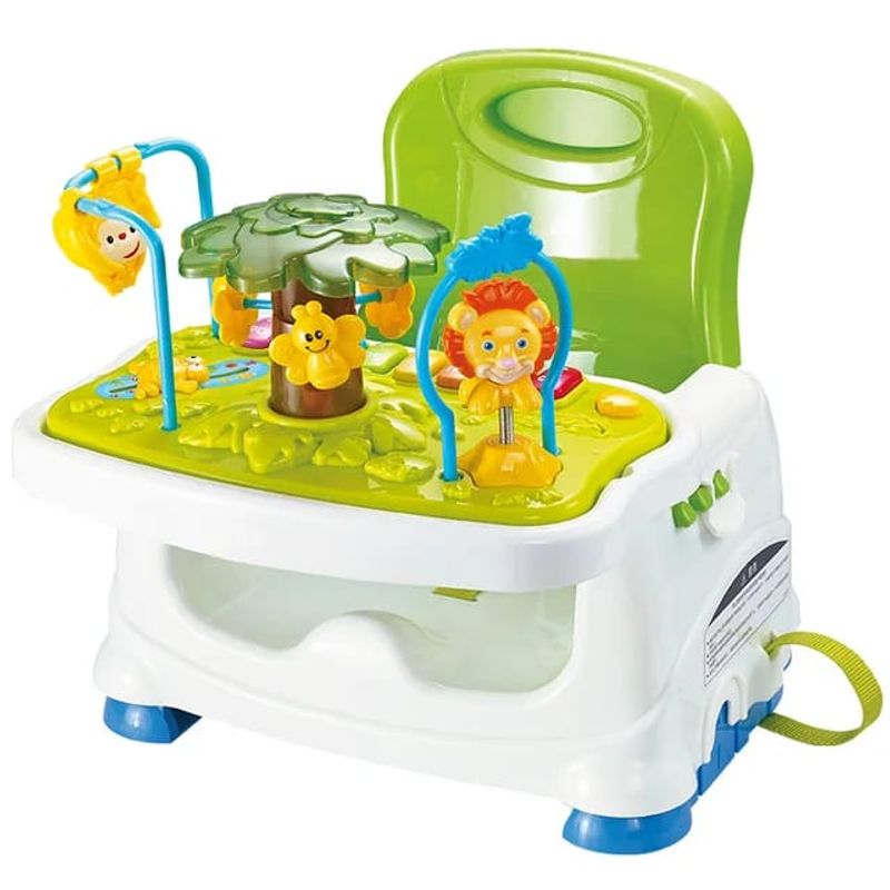 HAPPY BABY - Silla Comedor Bebe 2 En 1 Portátil Juguetes Didácticos