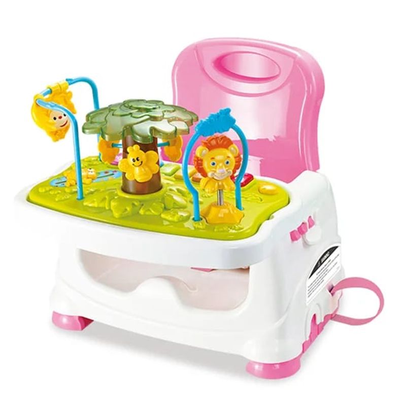 HAPPY BABY - Silla Comedor Bebe 2 En 1 Portátil Juguetes Didácticos