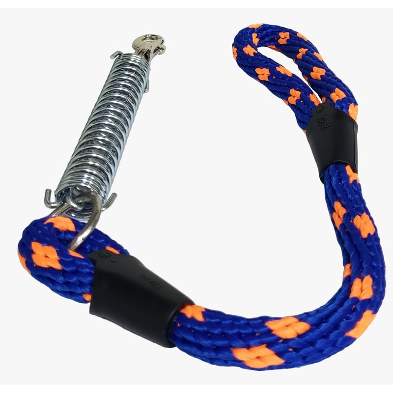 GENERICO - Lazo Cordón Collar Resorte Para Perros Azul Oscuro Naranja