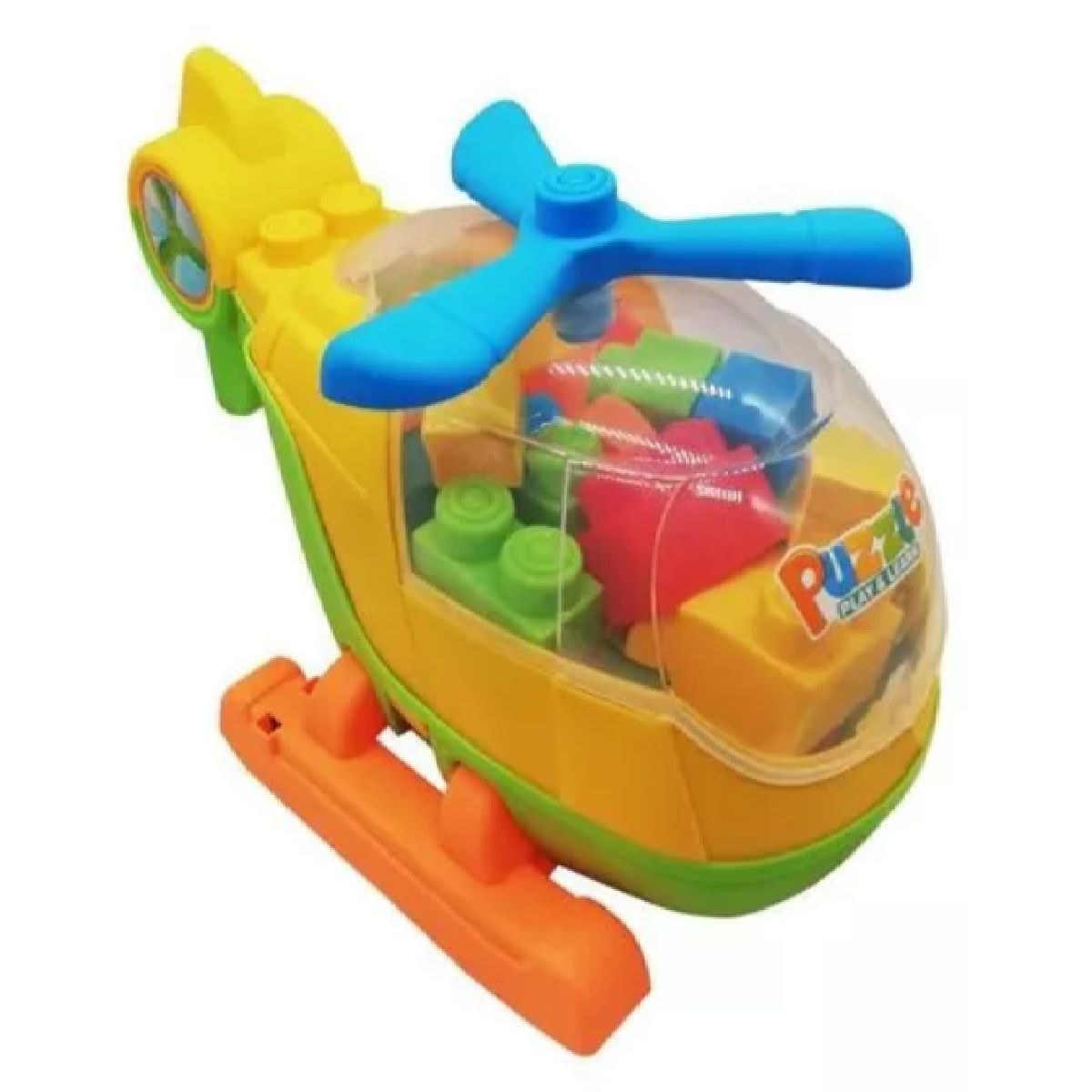 GENERICO - HELICOPTERO DE JUGUETE CON ACCESORIOS DE CONSTRUCCION