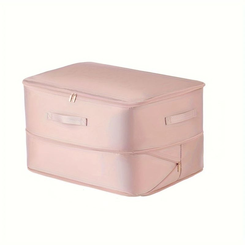 GENERICO - BOLSA ORGANIZADORA DE ROPA ALMACENAR COBIJAS SABANAS-ROSA