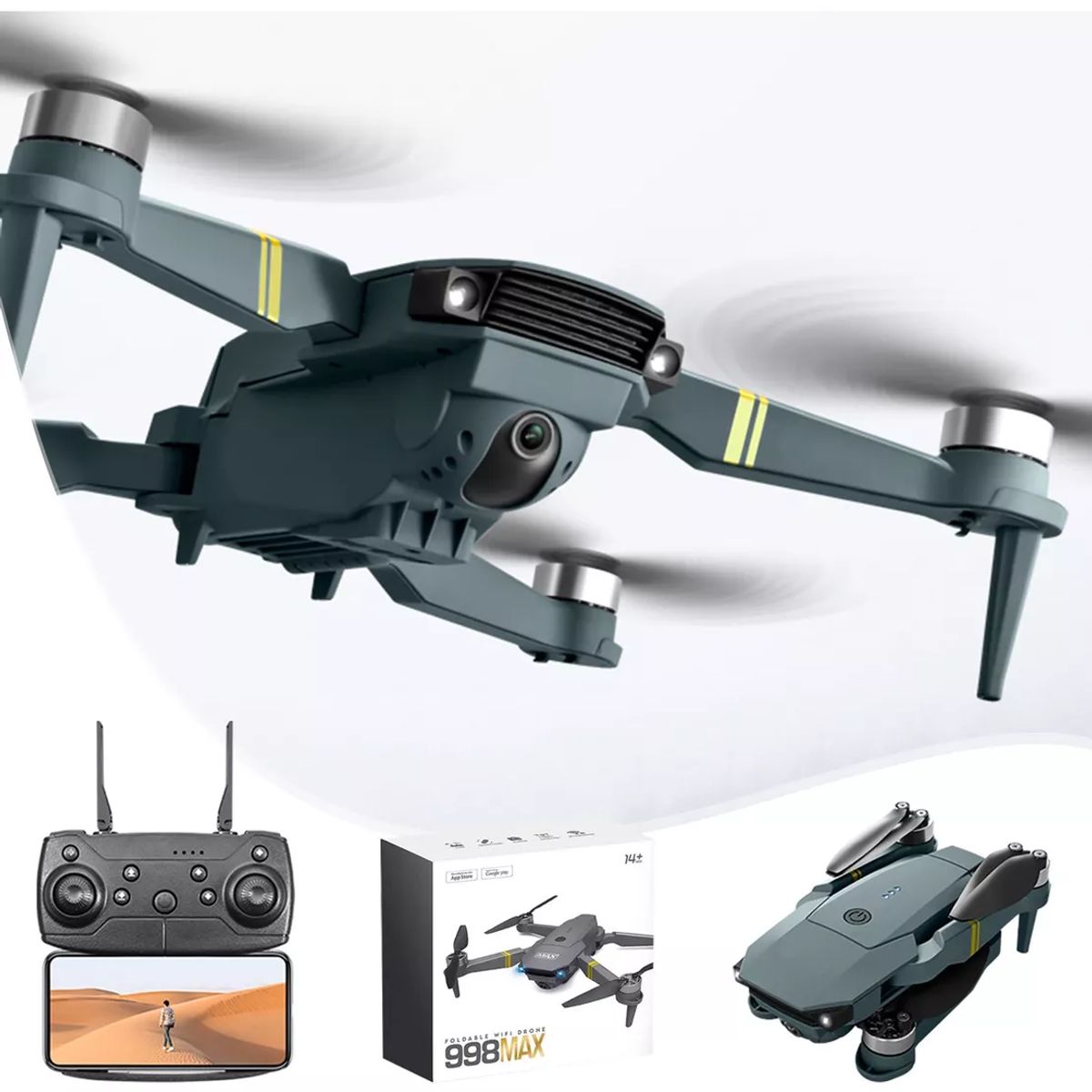BABY ON - Drone 998max Motor Brusless Doble Camara 2 Baterias Estuche