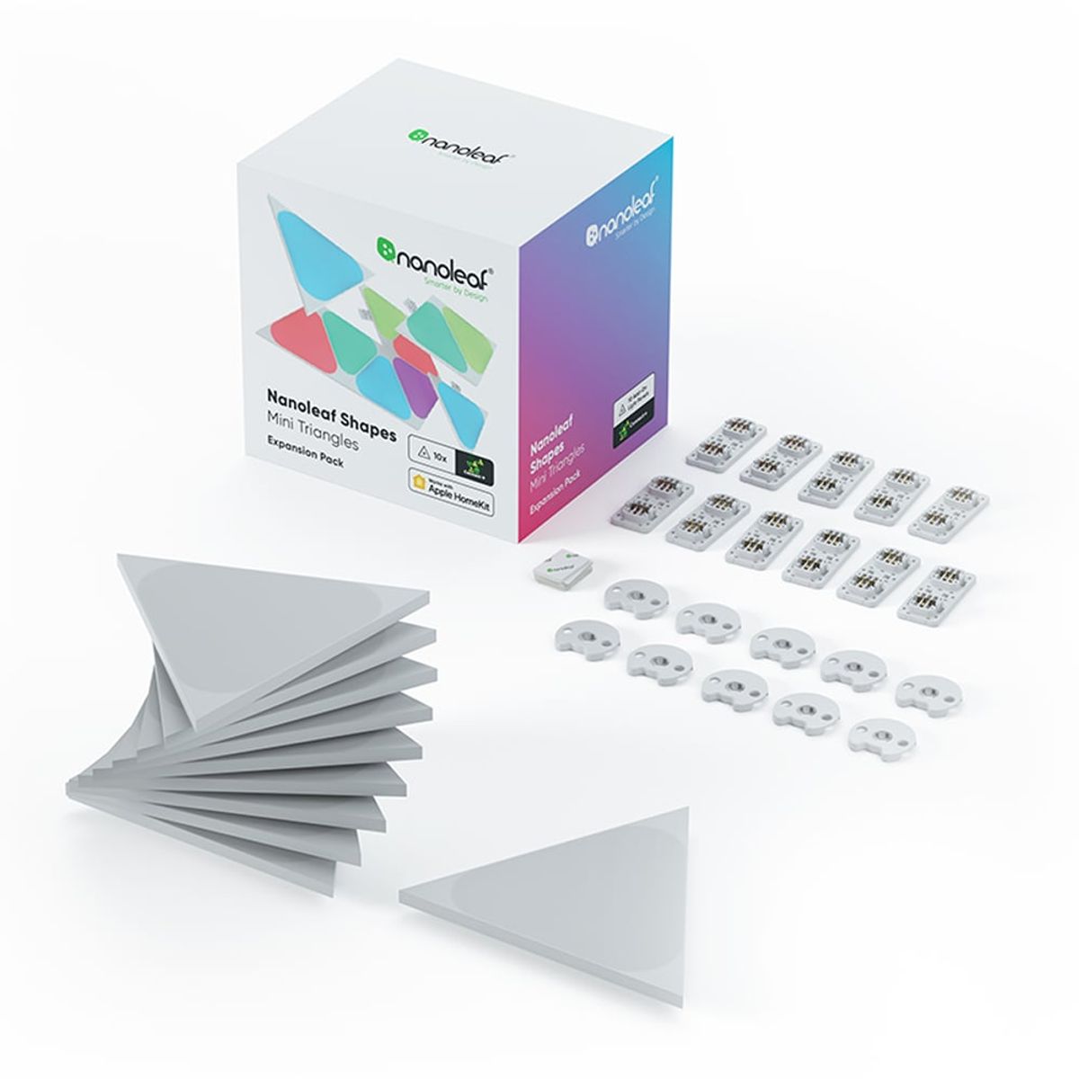 NANOLEAF - Kit x 9 luces MINI triangulos  inteligentes NANOLEAF Blanco
