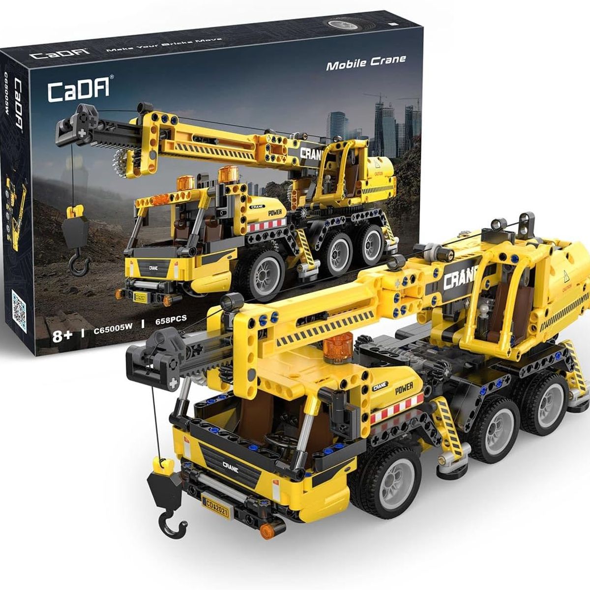 TOY LOGIC - Bloques de Construcción CaDA Grúa de Construcción Armable con Movimiento
