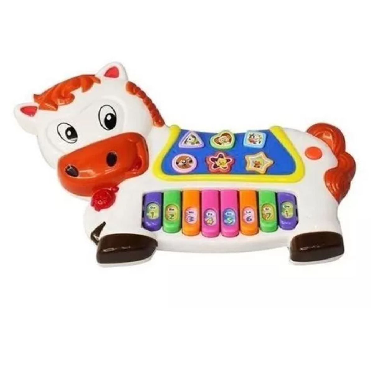 GENERICO - PIANO DIDACTICO PIANO VACA PARA NIÑOS SONIDOS Y LUCES