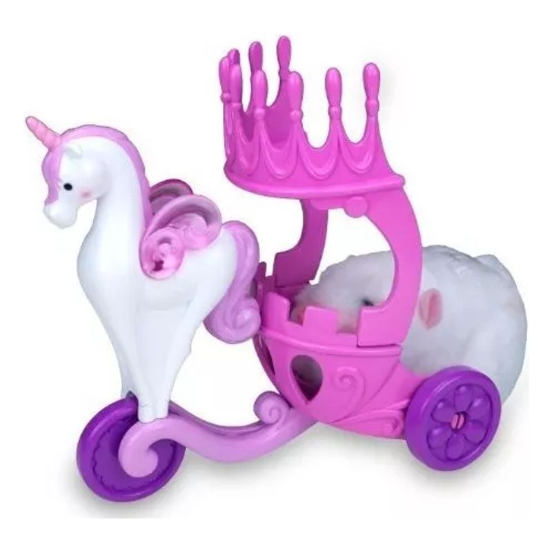 GENERICO - Zhu Zhu Princesa Carruaje Unicornio No Incluye Hamster
