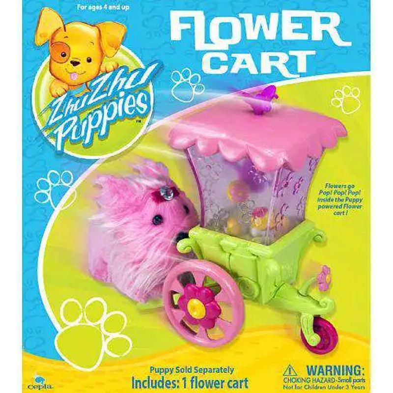GENERICO - Zhu Zhu Puppies Flower Cart No Incluye Hamnster