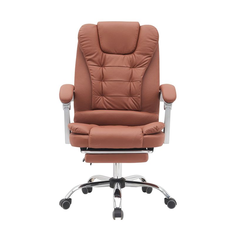 GENERICO - Silla de Oficina Gerencial Masajeador y Reposapiés 135° Berlin Marron