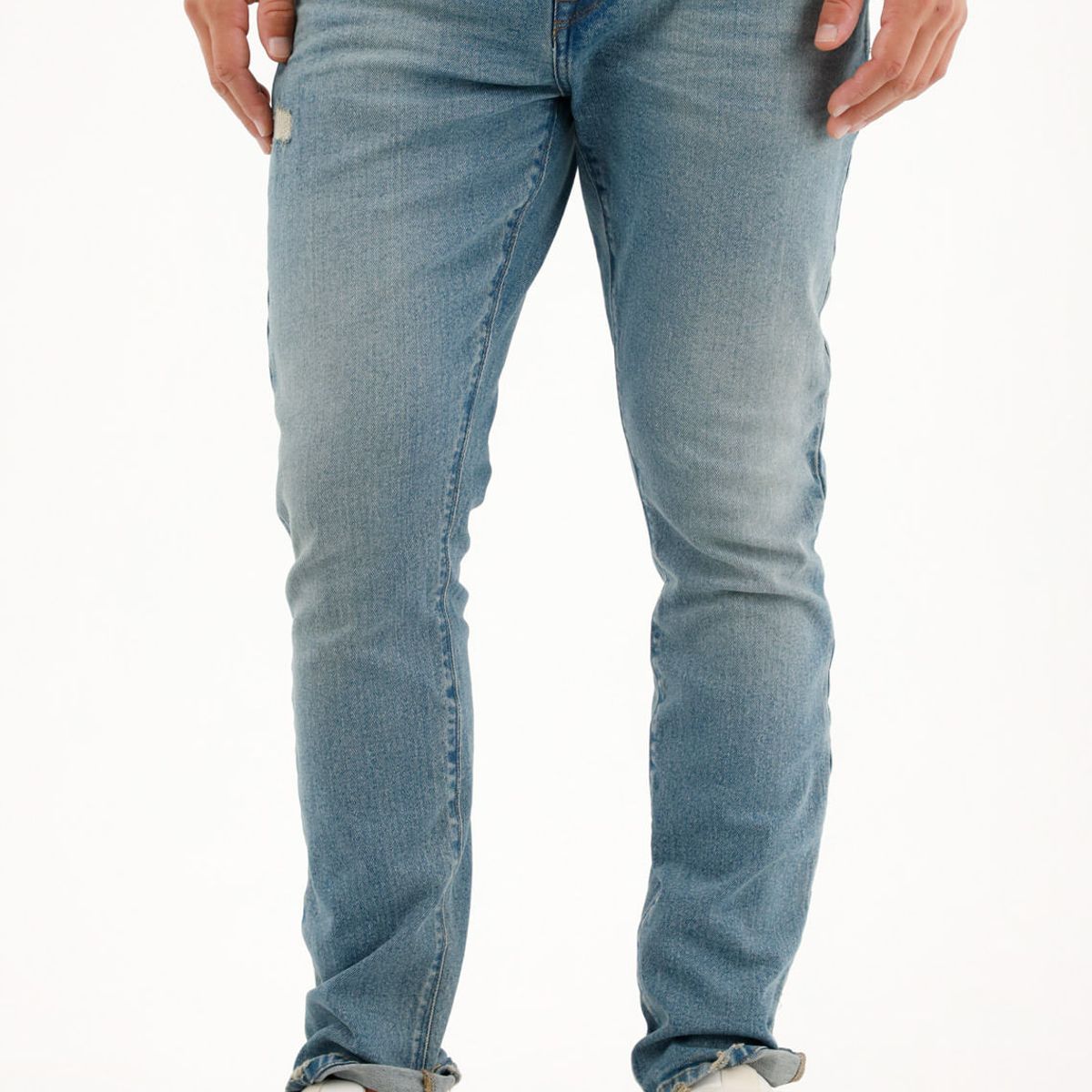 TENNIS - Jean Nudy tiro medio con roto para hombre