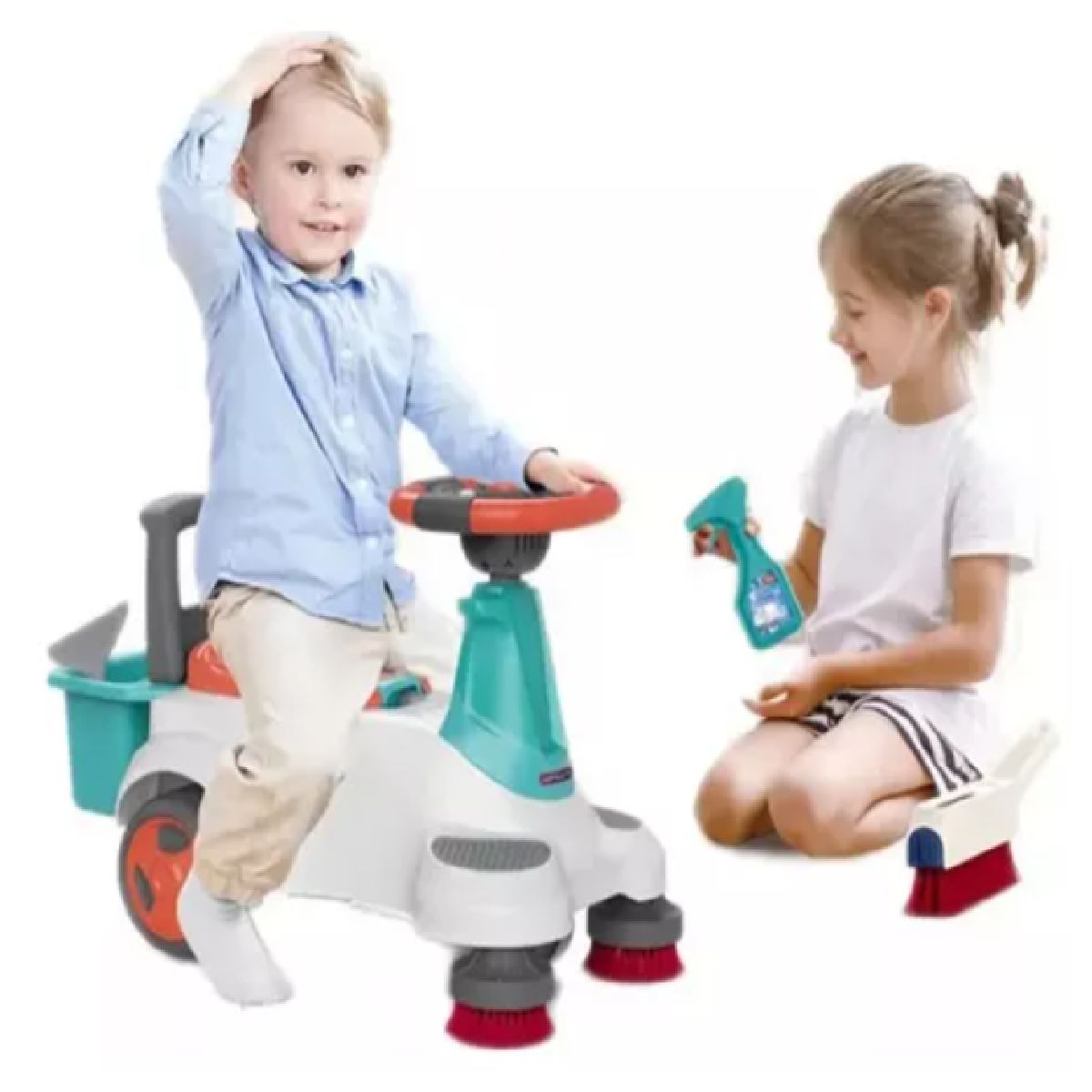 GENERICO - Carro Montable Juguete Limpieza Andador Para Niños Niña Aseo