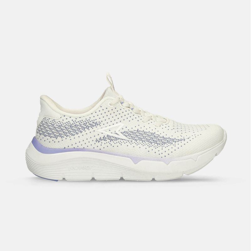 POWER - Tenis Deportivos Para Mujer Power Blanco-Morado N-Walk Max Tazu Easyslide