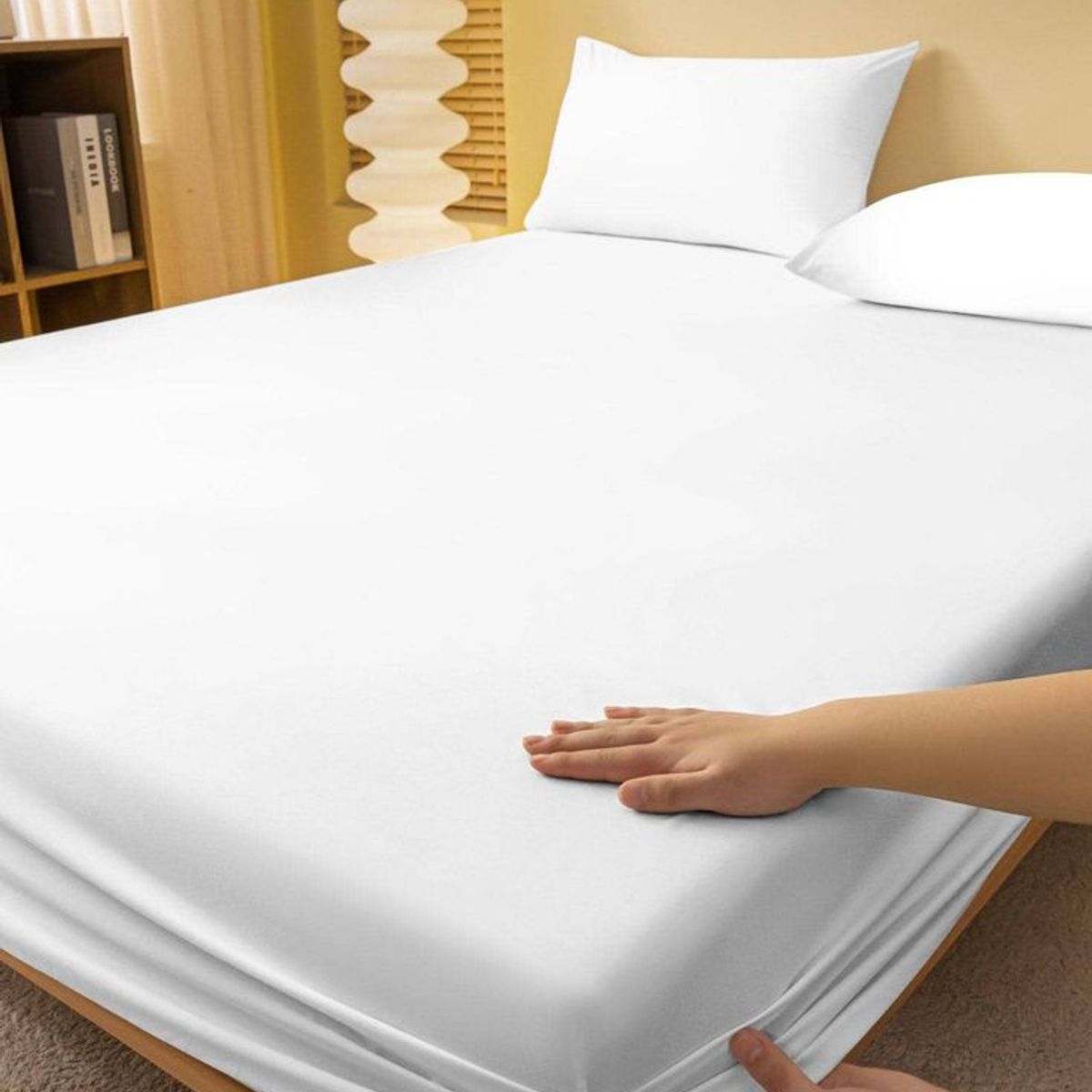 ELEGANT - Protector Colchón Impermeable Tela Antifluido Cama Doble 140