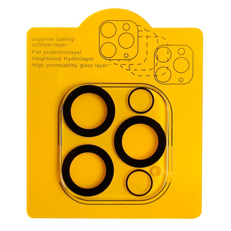 GENERICO - Protector de camara borde negro para iphone 13 pro-13 pro max
