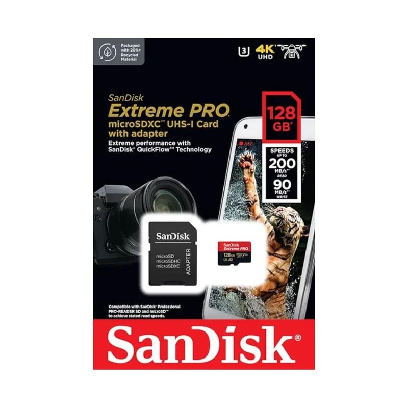 SANDISK - Memoria Sandisk 128GB SD Extreme PRO Class 10