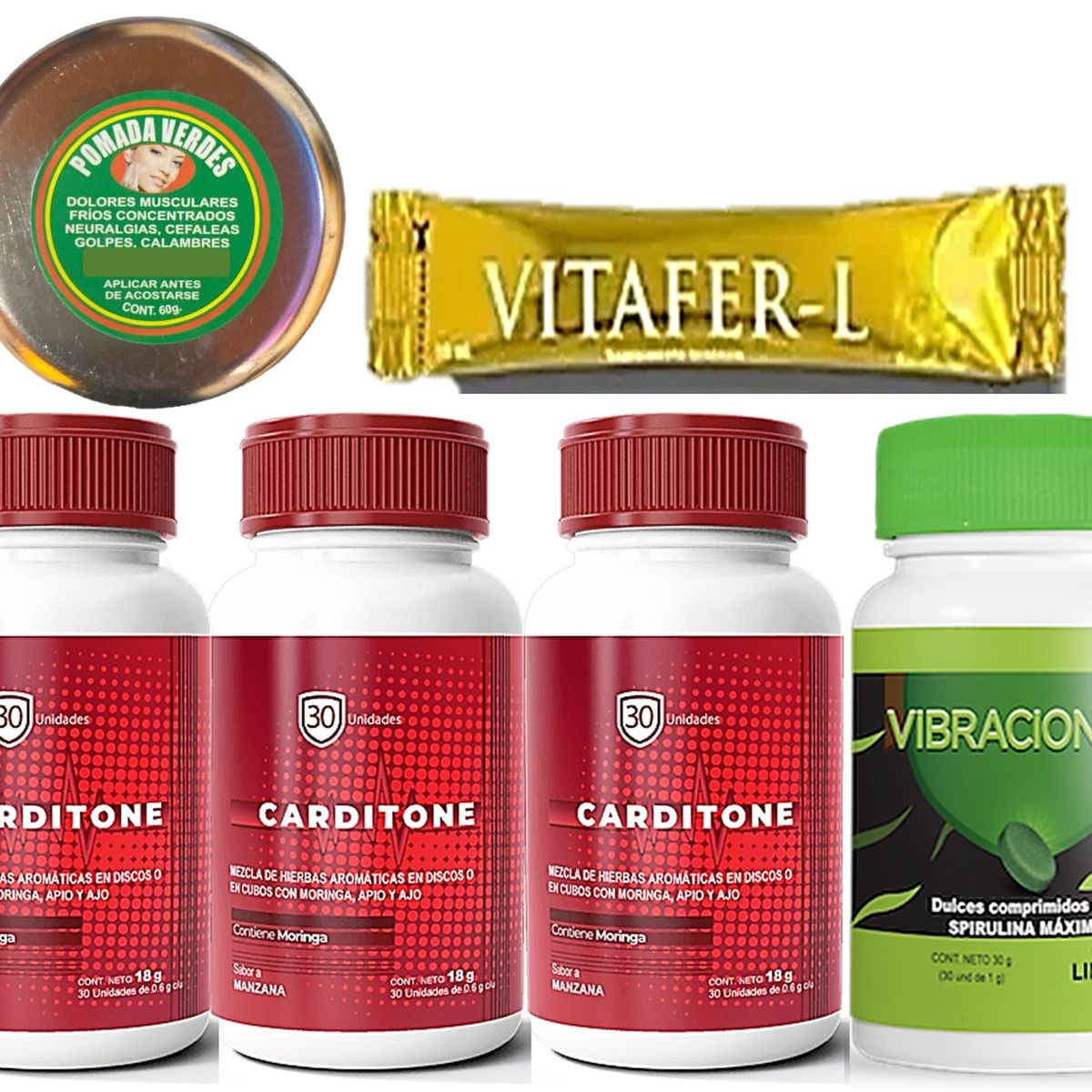 GENERICO - 3 CARDITONE NORMALIZA LA PRESION ARTERIAL + SPIRULINA MEJORA ORGANISMO